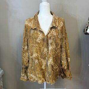 Oli & Hali Brown Paisley Button-Down Shirt